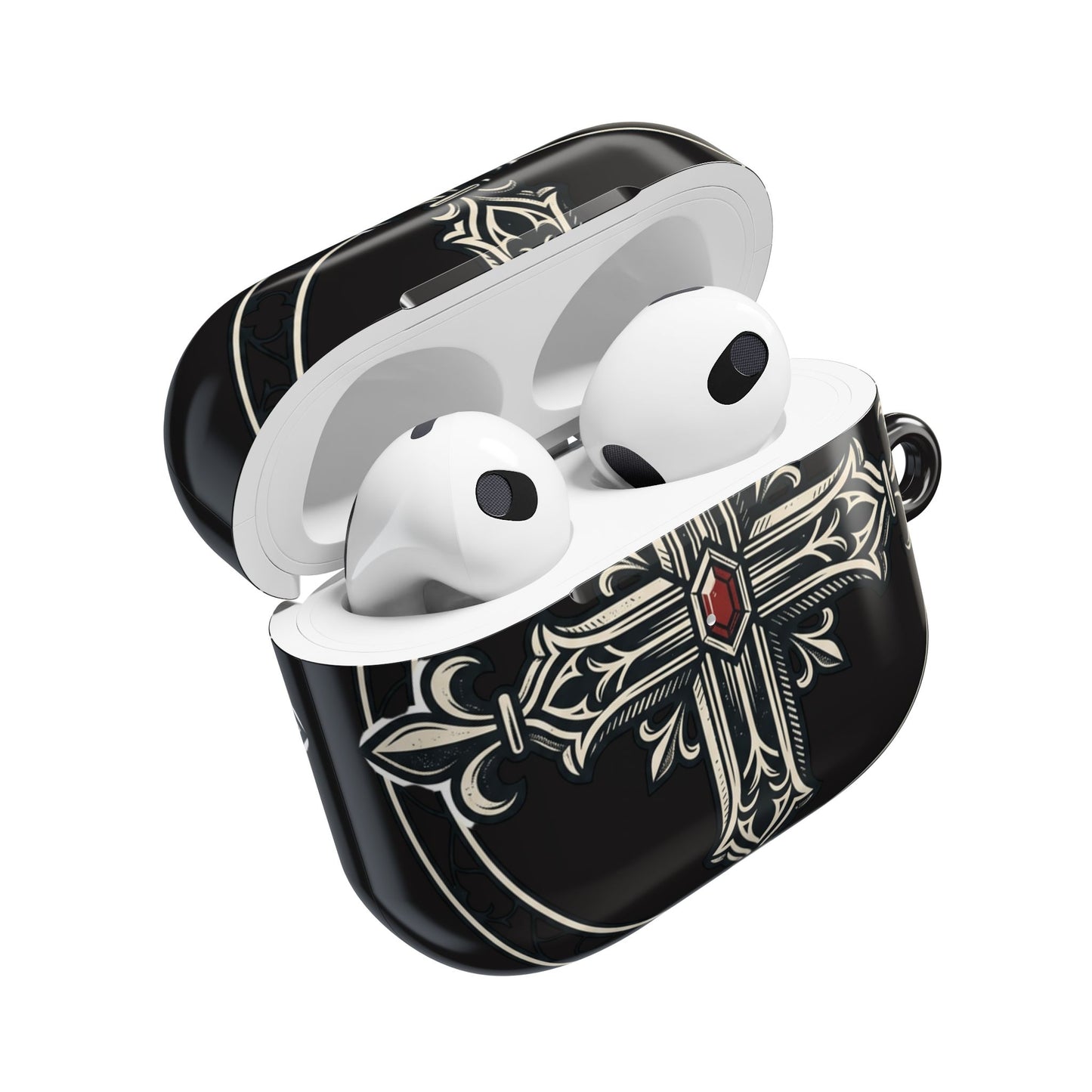 Gothic Cross AirPod Case — Ornate Religious Protective Cover