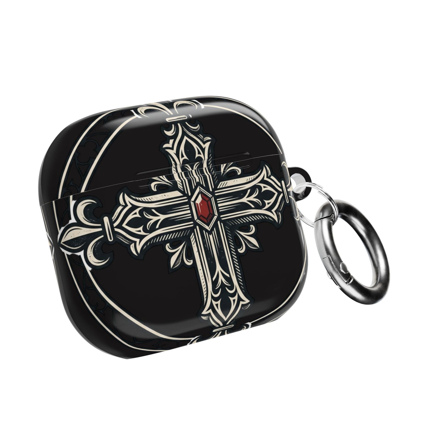 Gothic Cross AirPod Case — Ornate Religious Protective Cover