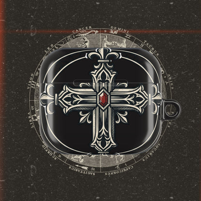 Gothic Cross AirPod Case — Ornate Religious Protective Cover