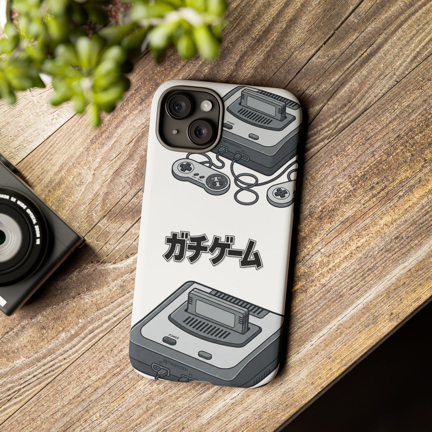 Retro Console Phone Case — Japanese "ガチゲーム" Gamer Design