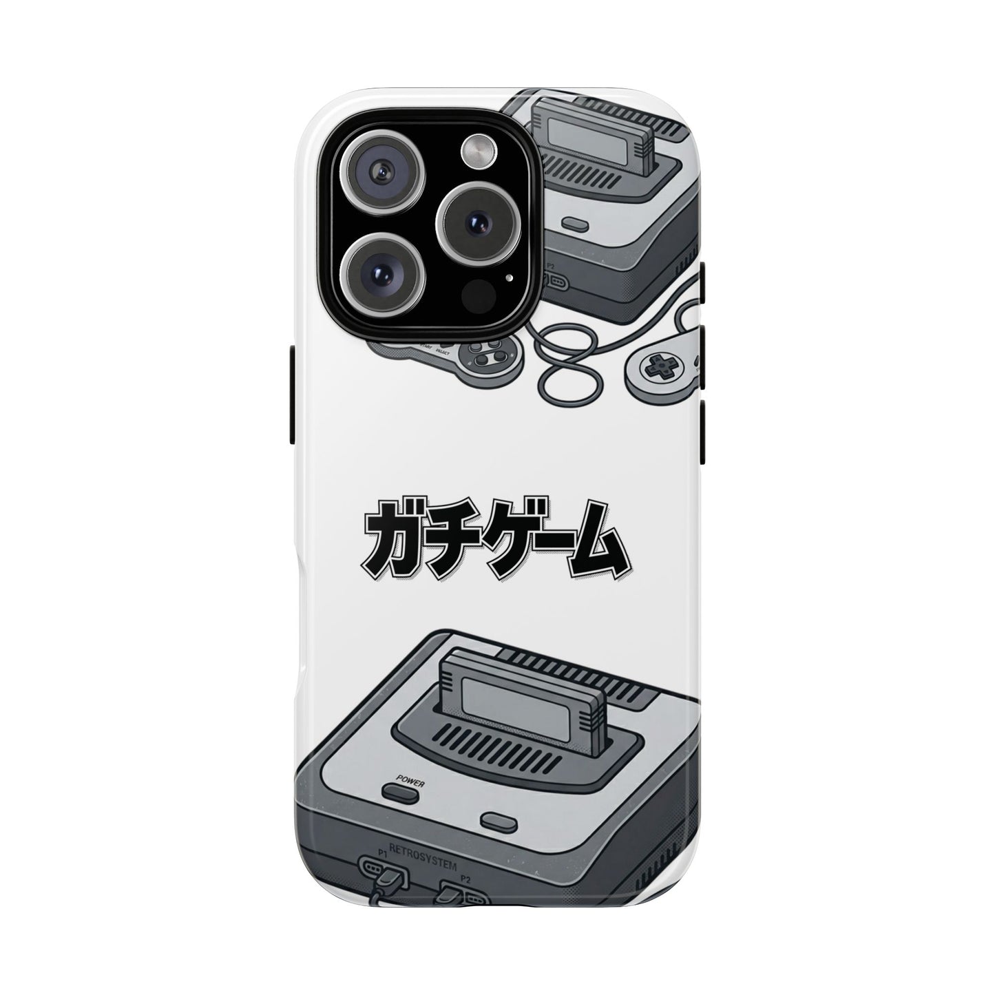 Retro Console Phone Case — Japanese "ガチゲーム" Gamer Design