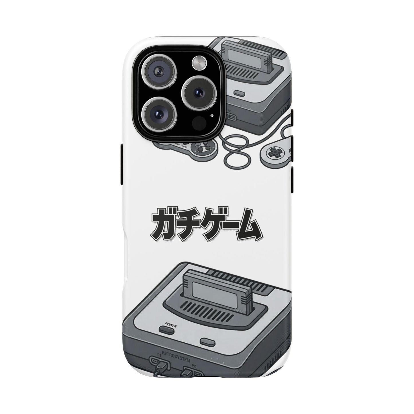 Retro Console Phone Case — Japanese "ガチゲーム" Gamer Design