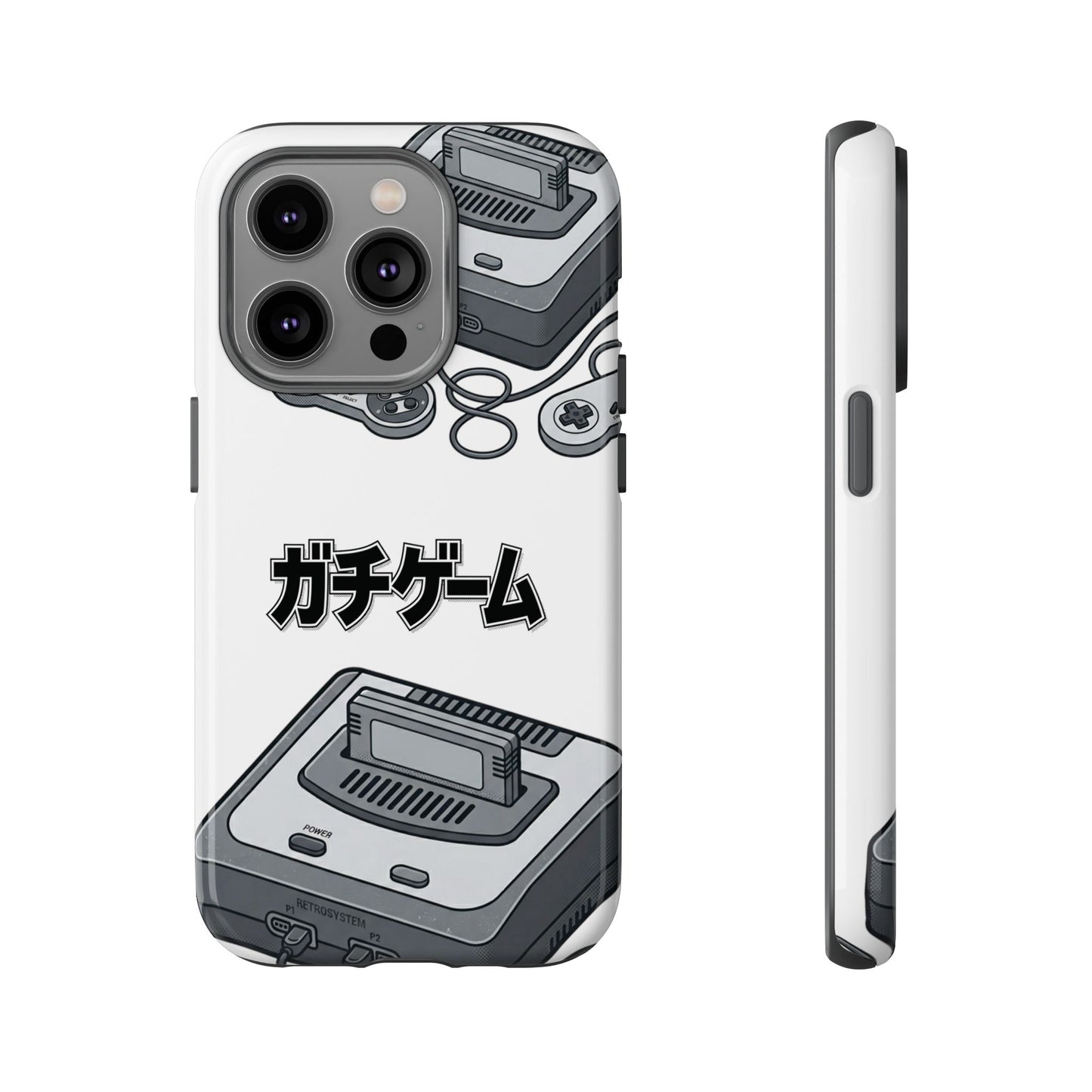 Retro Console Phone Case — Japanese "ガチゲーム" Gamer Design