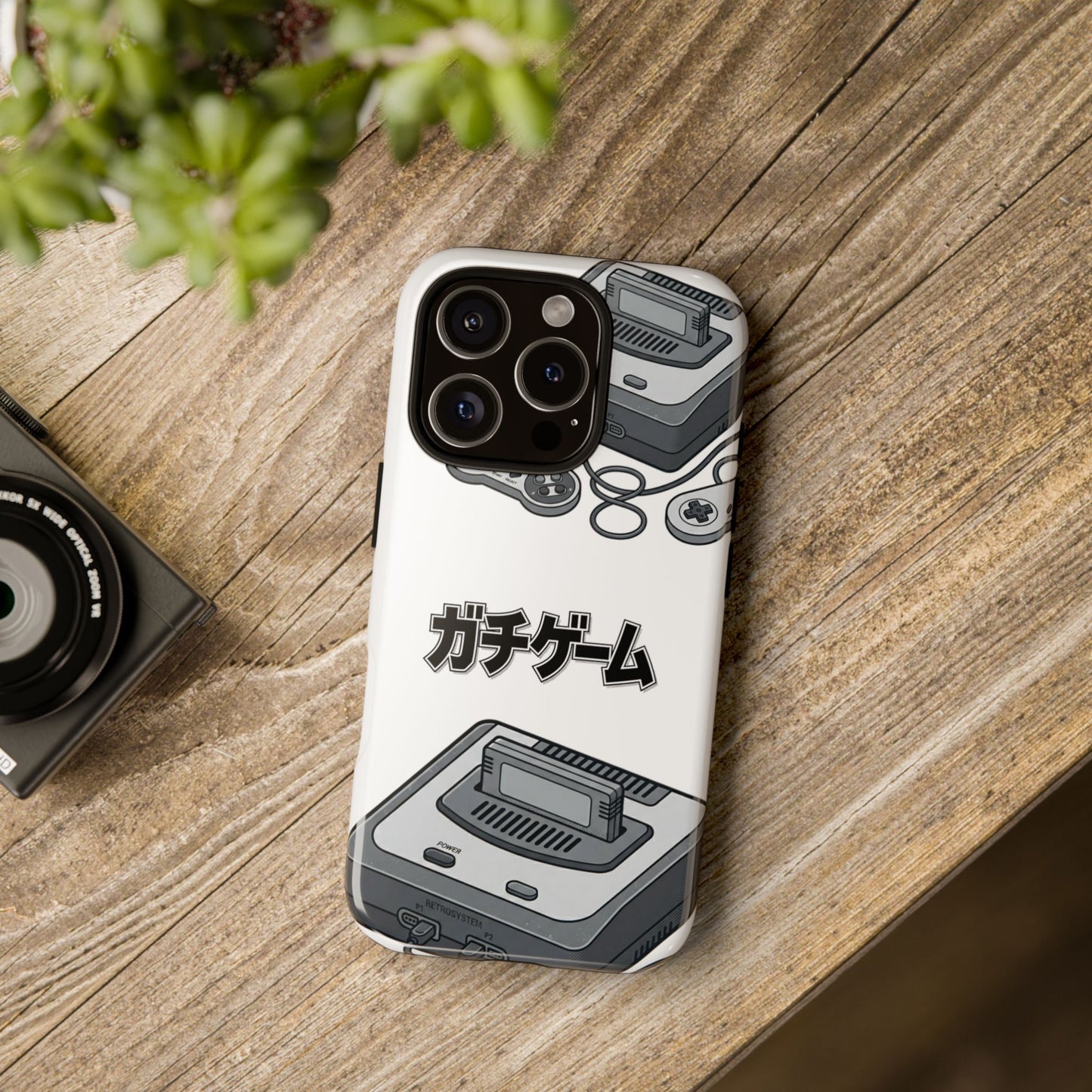 Retro Console Phone Case — Japanese "ガチゲーム" Gamer Design