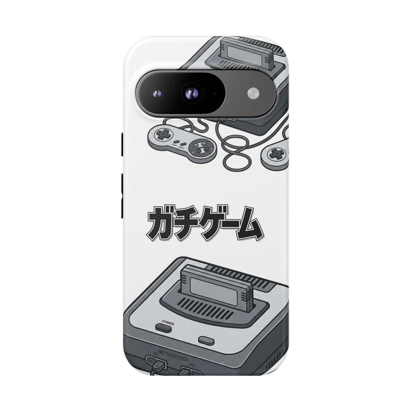Retro Console Phone Case — Japanese "ガチゲーム" Gamer Design