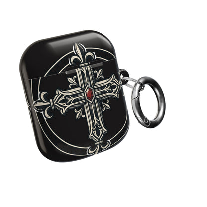 Gothic Cross AirPod Case — Ornate Religious Protective Cover