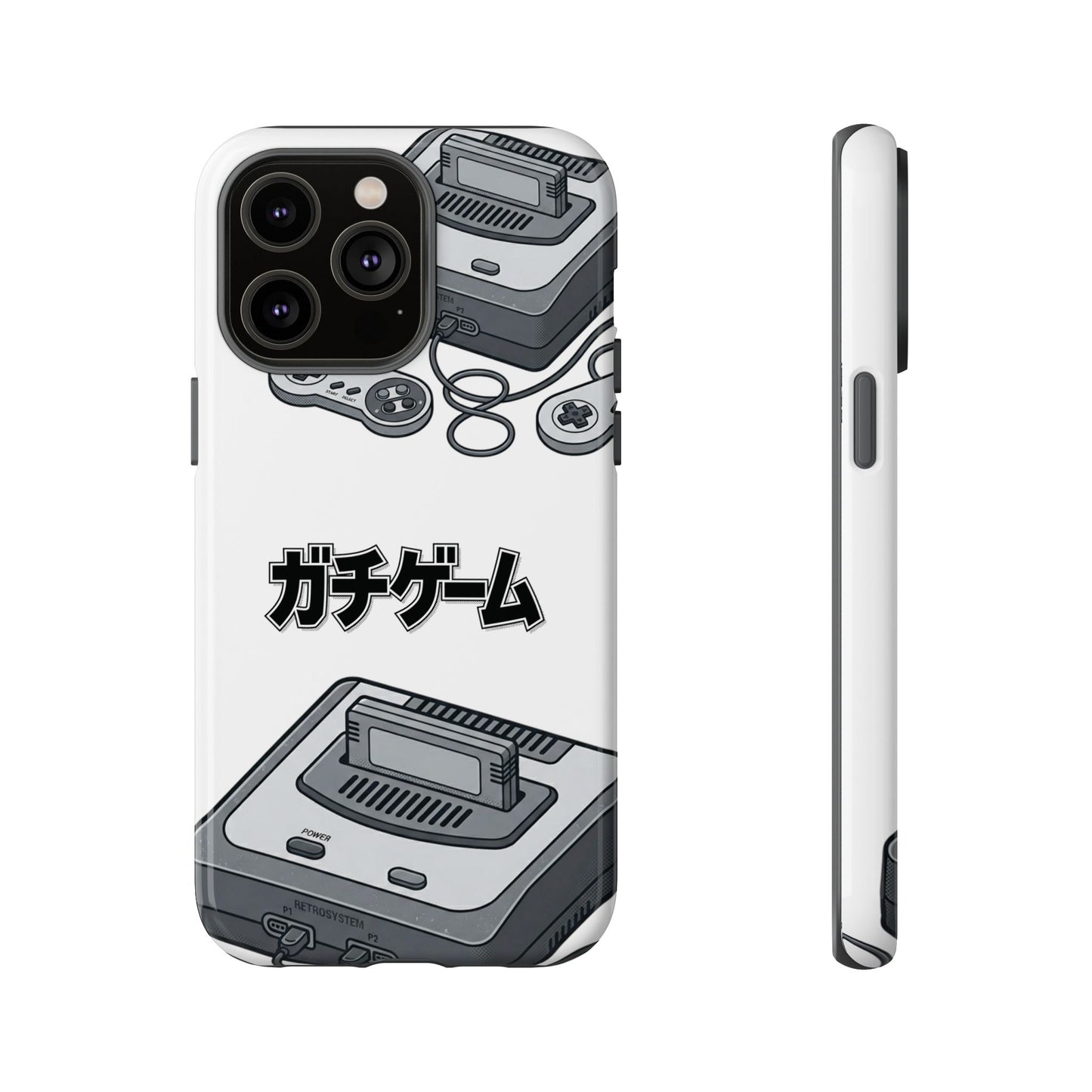 Retro Console Phone Case — Japanese "ガチゲーム" Gamer Design