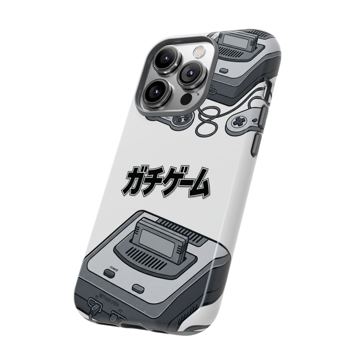 Retro Console Phone Case — Japanese "ガチゲーム" Gamer Design