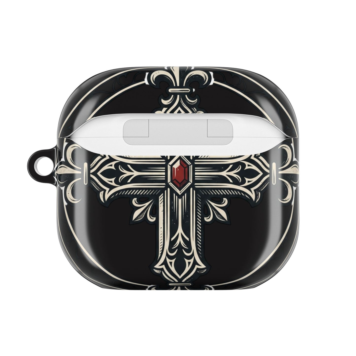 Gothic Cross AirPod Case — Ornate Religious Protective Cover