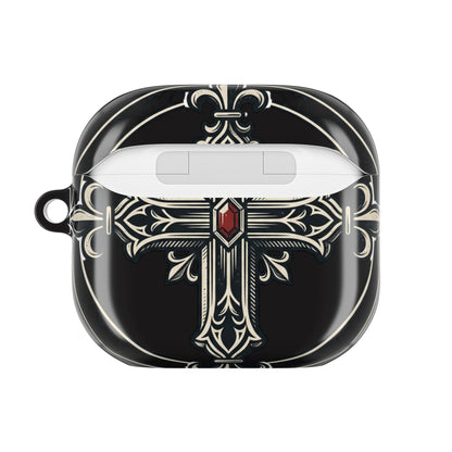 Gothic Cross AirPod Case — Ornate Religious Protective Cover