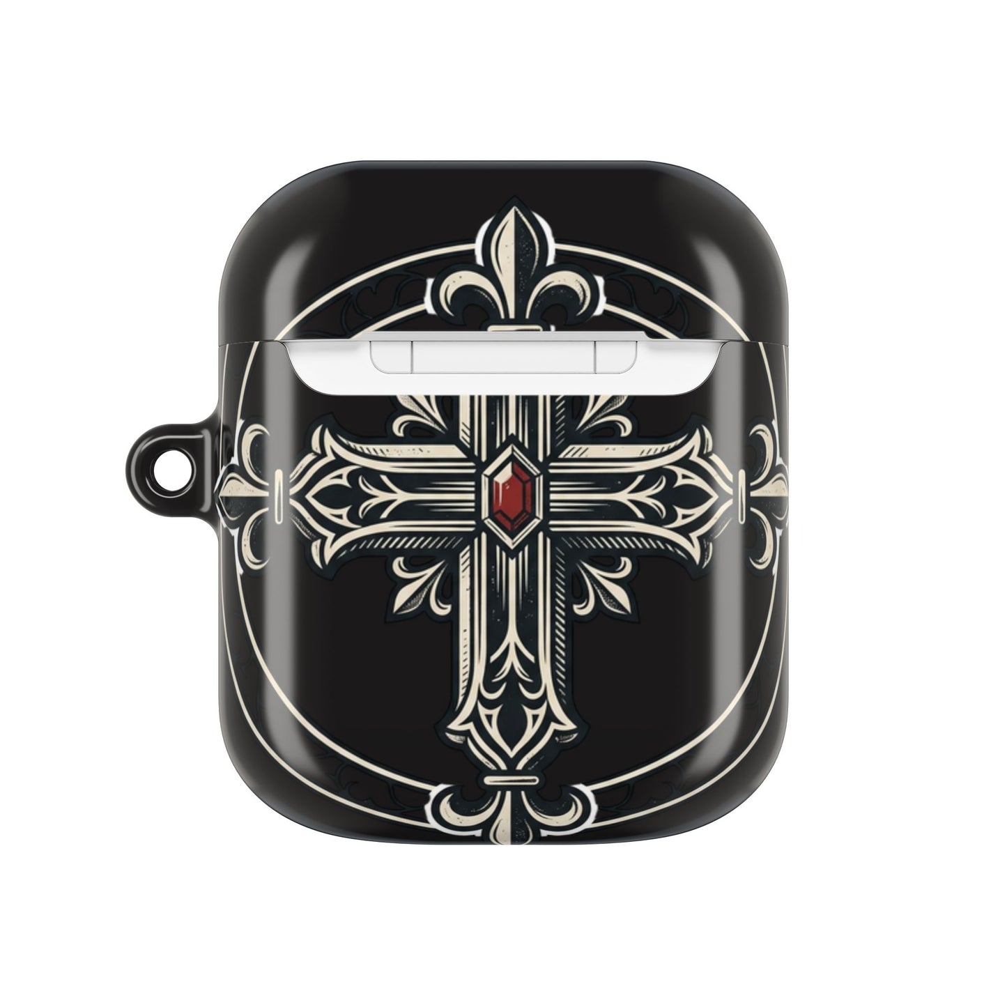 Gothic Cross AirPod Case — Ornate Religious Protective Cover