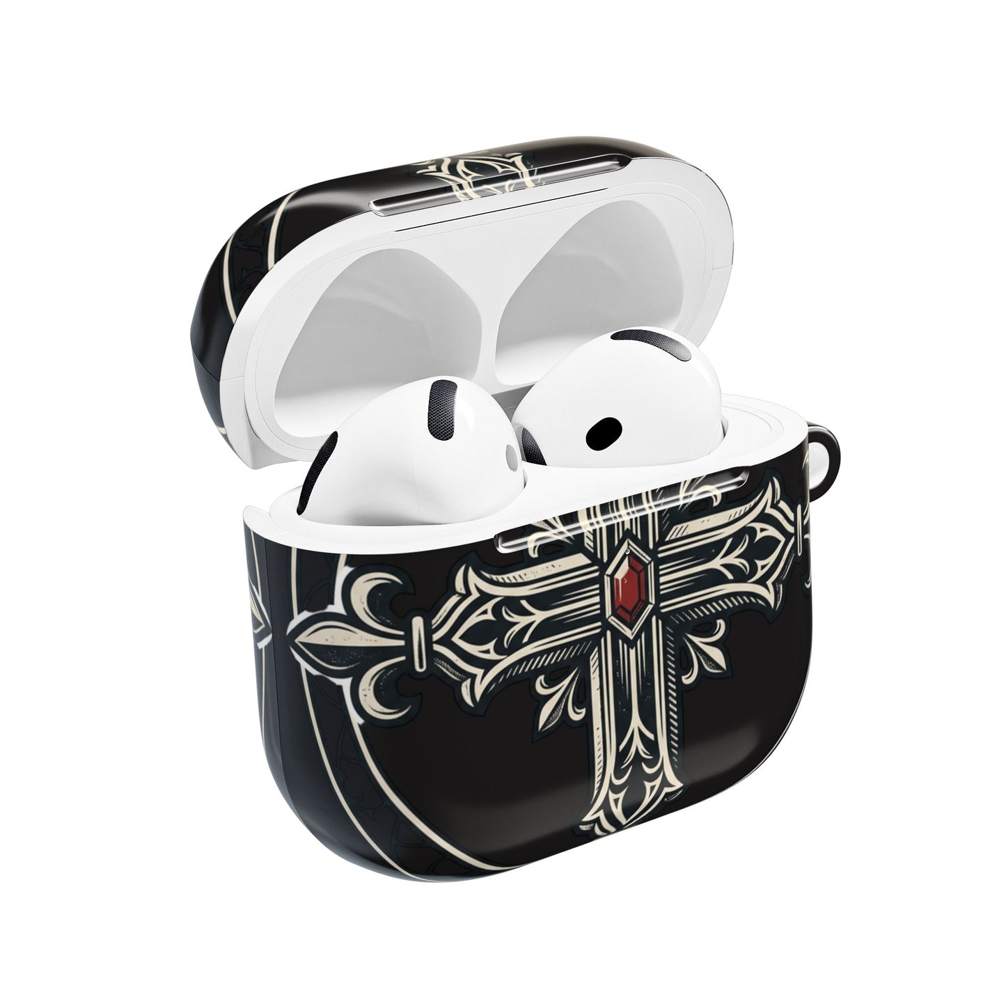 Gothic Cross AirPod Case — Ornate Religious Protective Cover