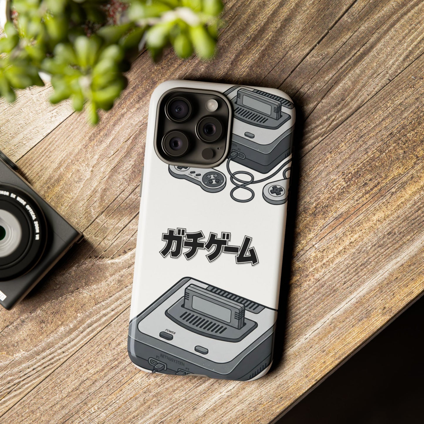 Retro Console Phone Case — Japanese "ガチゲーム" Gamer Design