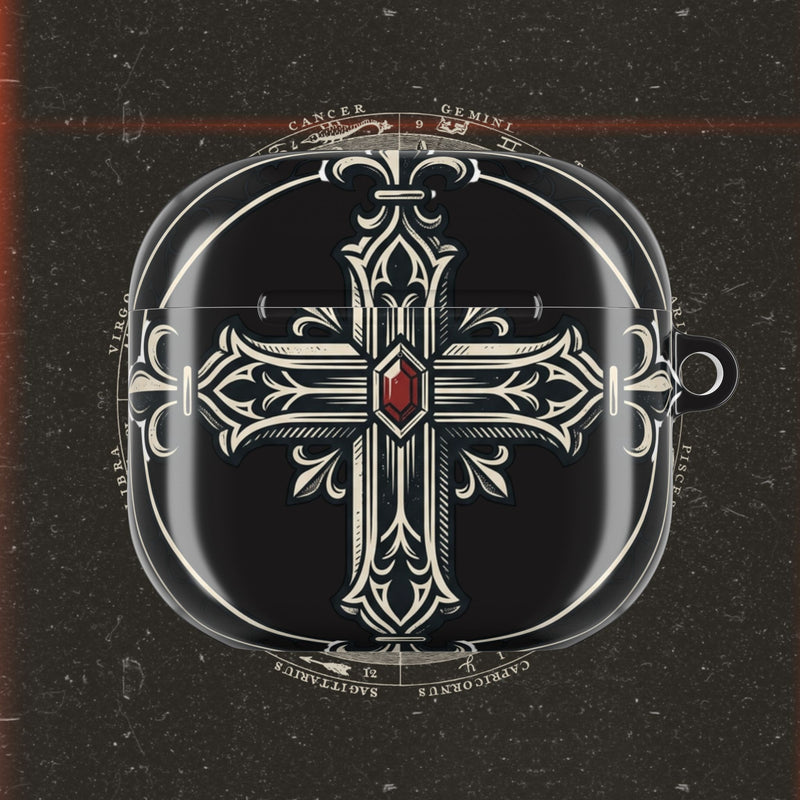 Gothic Cross AirPod Case — Ornate Religious Protective Cover
