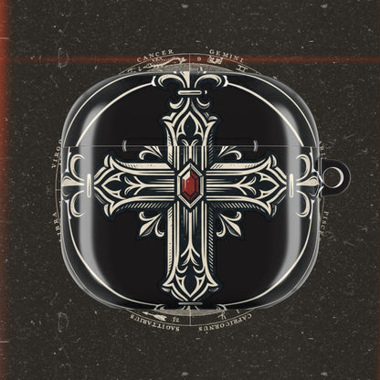 Gothic Cross AirPod Case — Ornate Religious Protective Cover