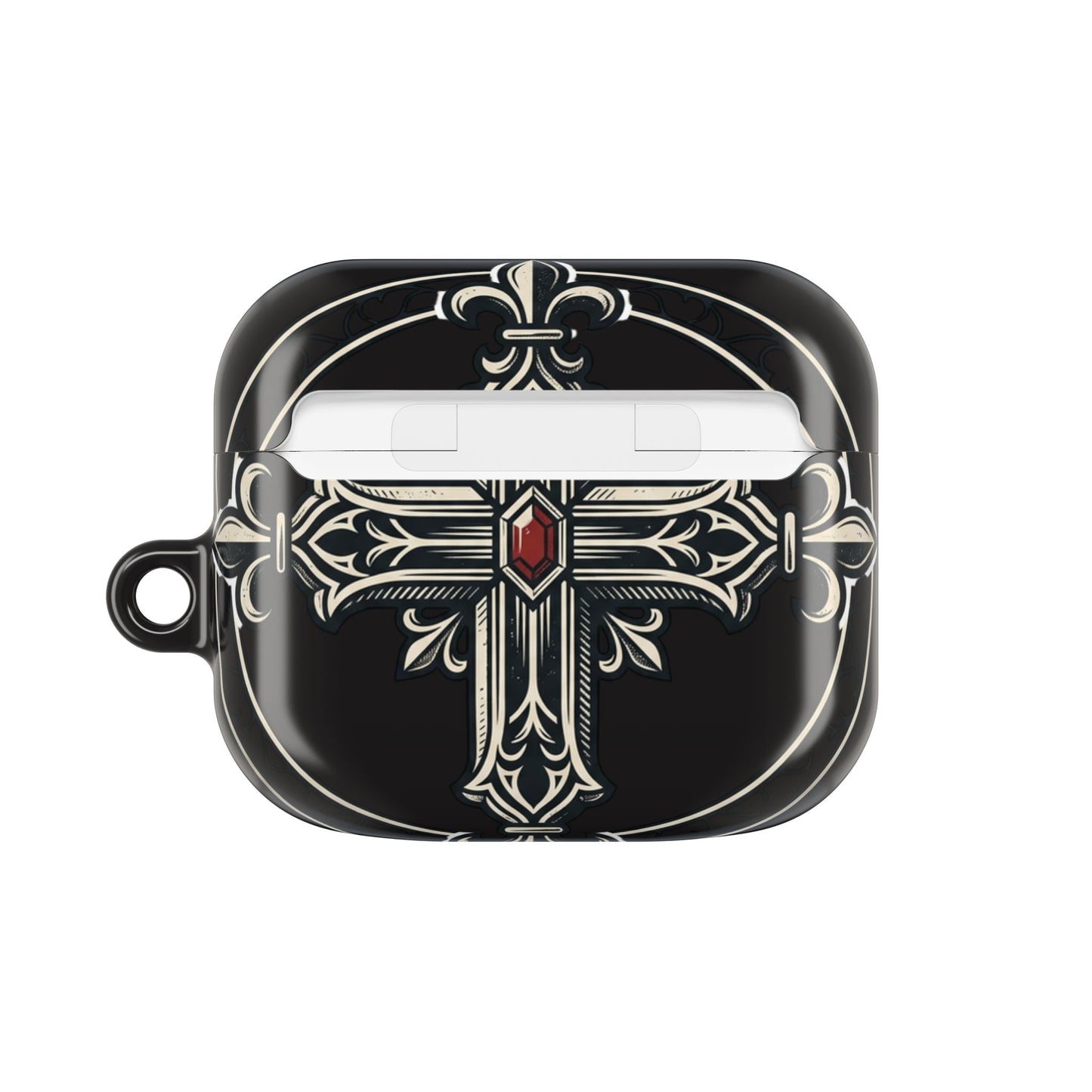 Gothic Cross AirPod Case — Ornate Religious Protective Cover
